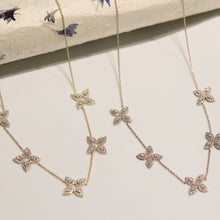 Load image into Gallery viewer, 18K Gold and Diamond Pear Petal Chain Necklace
