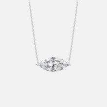 Load image into Gallery viewer, 18K White Gold Marquise Solitaire Pendant
